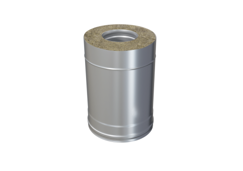 Дымоход Феррум утепленный нержавеющий (430/0,8мм)/оцинкованный ф150/210 L=0,25м по воде